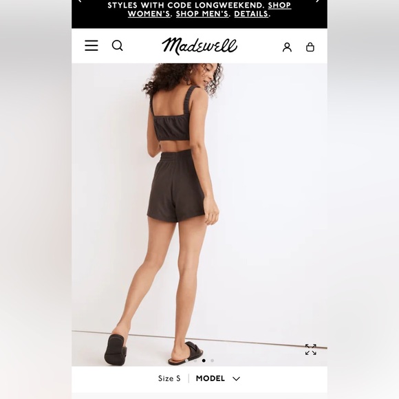 Madewell Organic Cotton High-Waist Pull-On Shorts and Tank Top Set - Picture 5 of 7